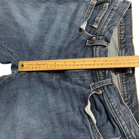 Lands End Mens Jeans Size 30 Square Rigger Slim Fit Straight Leg Dark Blue Denim - Picture 12 of 13